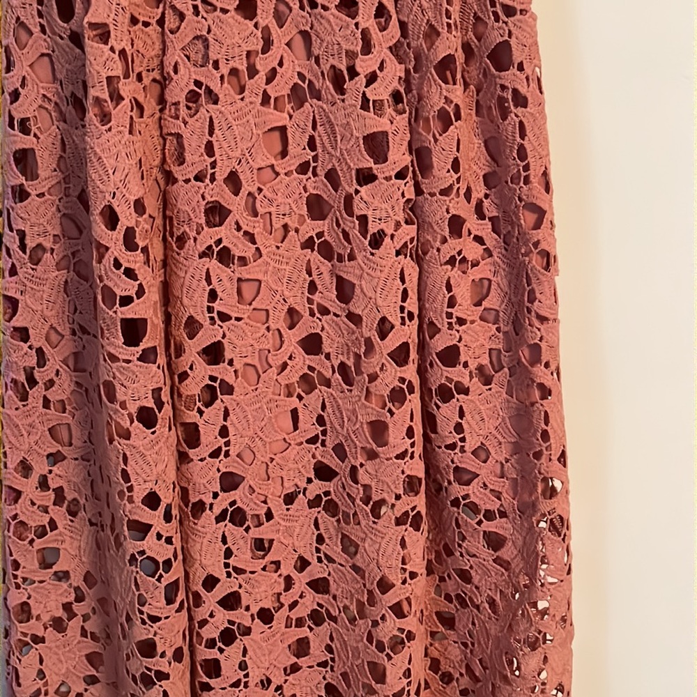 ASTR the Label Lace A-Line Midi Dress in Pink Mauve - Picture 7 of 9